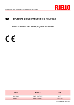 Riello RLS 200/E MX TC FS1 3/400/50 230/50-60 Manuel utilisateur