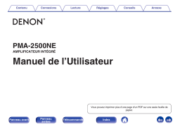 Denon PMA-2500NE Manuel du propriétaire