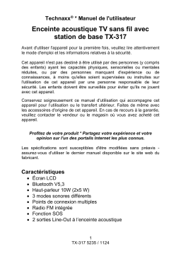 Technaxx Wireless TV-speaker Manuel du propri&eacute;taire