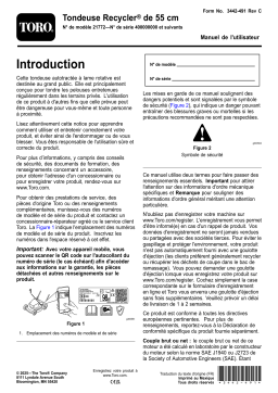 Toro Recycler S55ABC 55 cm Lawn Mower 21772 Manuel utilisateur