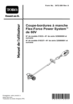 Toro Flex-Force Power System 60V Stick Edger Manuel utilisateur