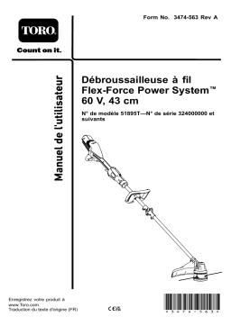 Toro Flex-Force Power System 60V 43CM String Trimmer Manuel utilisateur
