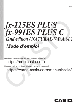 Casio fx-991ESPLUSC-2 Manuel utilisateur