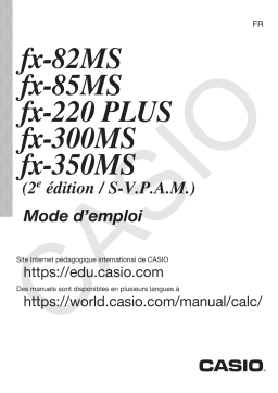 Casio fx-220PLUS-2eédition_S-VPAM Manuel utilisateur
