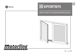 Motorline KPORTB75 Manuel du propriétaire