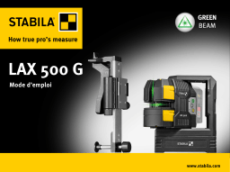 Stabila LAX 500 G Manuel utilisateur