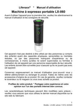 Lifenaxx LX-060 Manuel du propriétaire