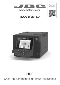 jbc HDE. Control Unit Manuel du propriétaire