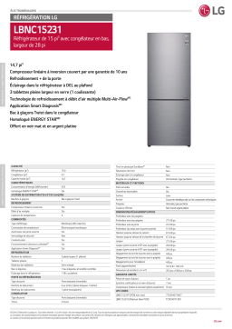 LG LBNC15231V Une information important