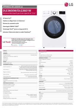 LG DLE3600W Une information important