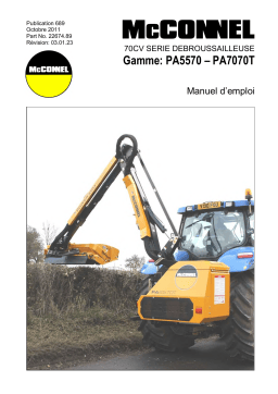 McConnel PA5570 / PA6070 / PA7070T Series Mode d'emploi