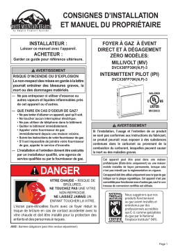 White Mountain Hearth DVCX36FP | Tahoe Luxury Traditional Fireplace | Manuel utilisateur