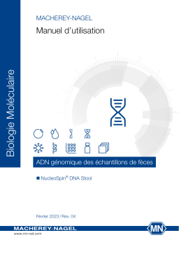 Macherey-Nagel NucleoSpin DNA Stool, Mini kit Mode d'emploi