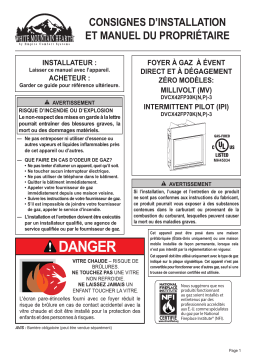 White Mountain Hearth DVCX42FP | Tahoe Luxury Traditional Fireplace | Manuel utilisateur