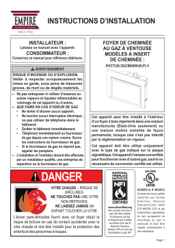 White Mountain Hearth DVCT(30/35)CBN95K | Rushmore Insert | | Manuel utilisateur