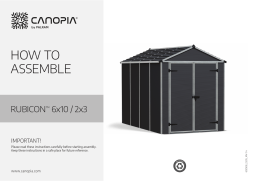 Palram CANOPIA RUBICON 6x10 / 2x3 Manuel utilisateur