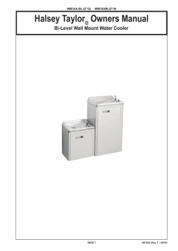 Halsey Taylor WM16ABLQ-1N Series Manuel du propriétaire
