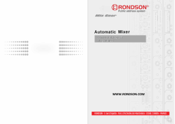 RONDSON Mix Gear PM 8P Manuel utilisateur