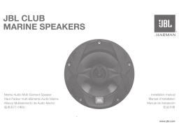 Harman JBL CLUB MARINE MSSLB Installation manuel