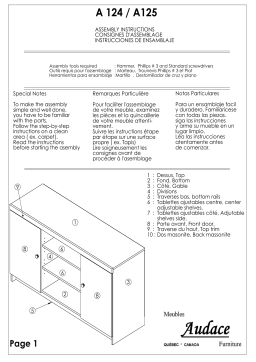 Audace A 124 Manuel utilisateur