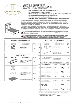 Homelegance EASTERN KING 1573K-1 Manuel utilisateur