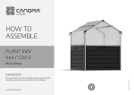 Palram canopia PLANT INN 4x4 / 1.2x1.2 Manuel utilisateur
