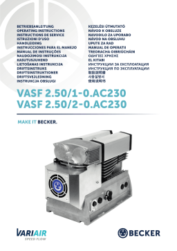Becker VariAir VASF 2.50/2-0.AC230 Manuel utilisateur