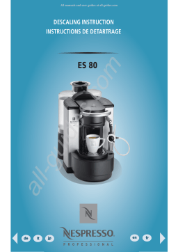 Nespresso ES 80 Manuel utilisateur