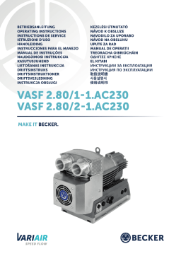 Becker VASF 2.80/1-1.AC230 Manuel utilisateur