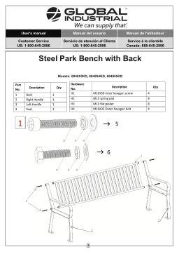 Global Industrial 694855KD Manuel utilisateur