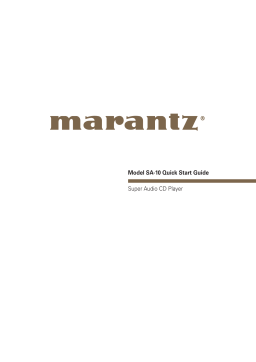 Marantz SA-10 Guide de d&eacute;marrage rapide