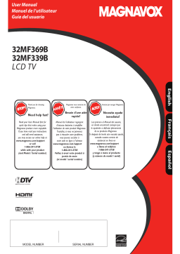 Magnavox 32MF339B - 32" LCD TV Manuel utilisateur