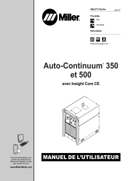 Miller AUTO-CONTINUUM 500 Manuel utilisateur