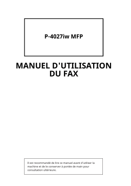 TA Triumph-Adler P-4027iw MFP Mode d'emploi