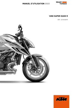 KTM 1290 Super Duke R Manuel du propriétaire