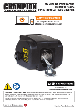 Champion Power Equipment 100274 Manuel utilisateur