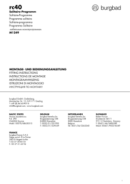 Burgbad rc40 Solitaire Manuel utilisateur