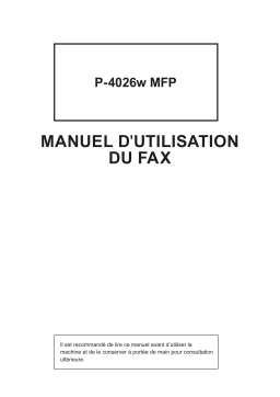 TA Triumph-Adler P-4026w MFP Mode d'emploi