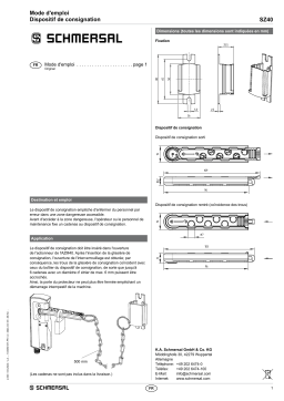 schmersal SZ40 Mode d'emploi
