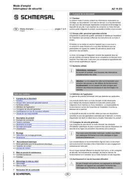 schmersal AZ 15 ZO-2036-3 Mode d'emploi