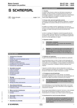 schmersal EX-Z4V7H 335-02Z-2138-3G/D Mode d'emploi