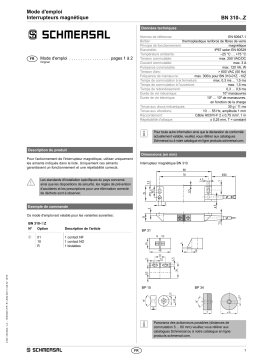 schmersal BN 310-01Z 5,0M Mode d'emploi