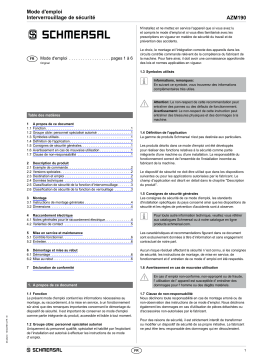 schmersal AZM190-11/01RK-110VAC Mode d'emploi