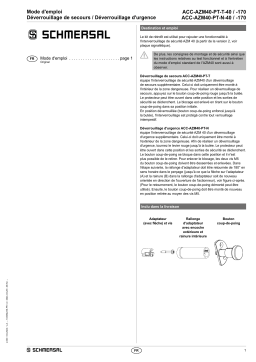 schmersal ACC-AZM40-PT-T-170MM Mode d'emploi