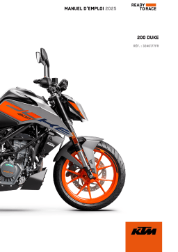 KTM 200 Duke Manuel du propriétaire