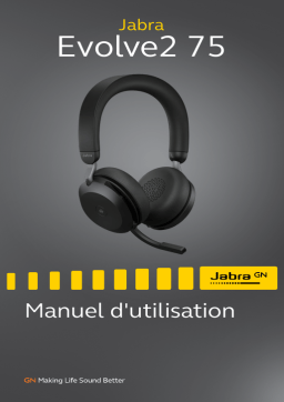 Jabra Evolve2 75 - USB-A MS Teams - Black Manuel utilisateur