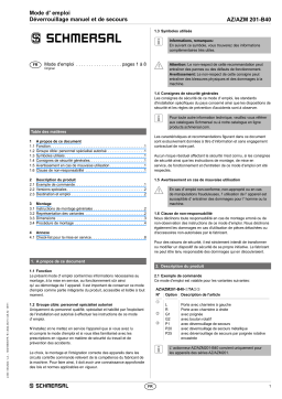 schmersal AZ/AZM201-B40-RTAG1P20 Mode d'emploi