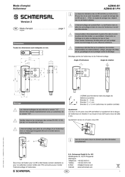 schmersal AZM40-B1 Mode d'emploi
