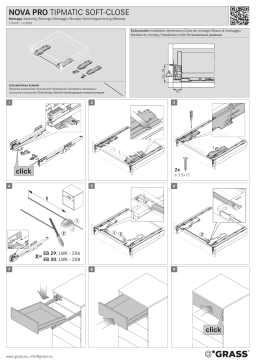 GRASS NOVA PRO TIPMATIC SOFT-CLOSE Manuel utilisateur