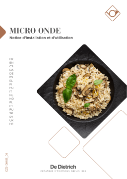 De Dietrich DME4310H-1 Manuel du propriétaire